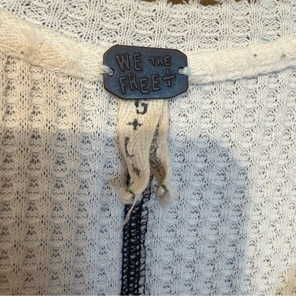 We The Free Cream and Black Leopard Print Sweatshirt - Picture 6 of 12